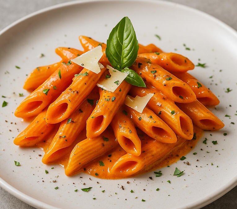 Penne Peace Italian sausage and vodka style sauce with Settel flare.